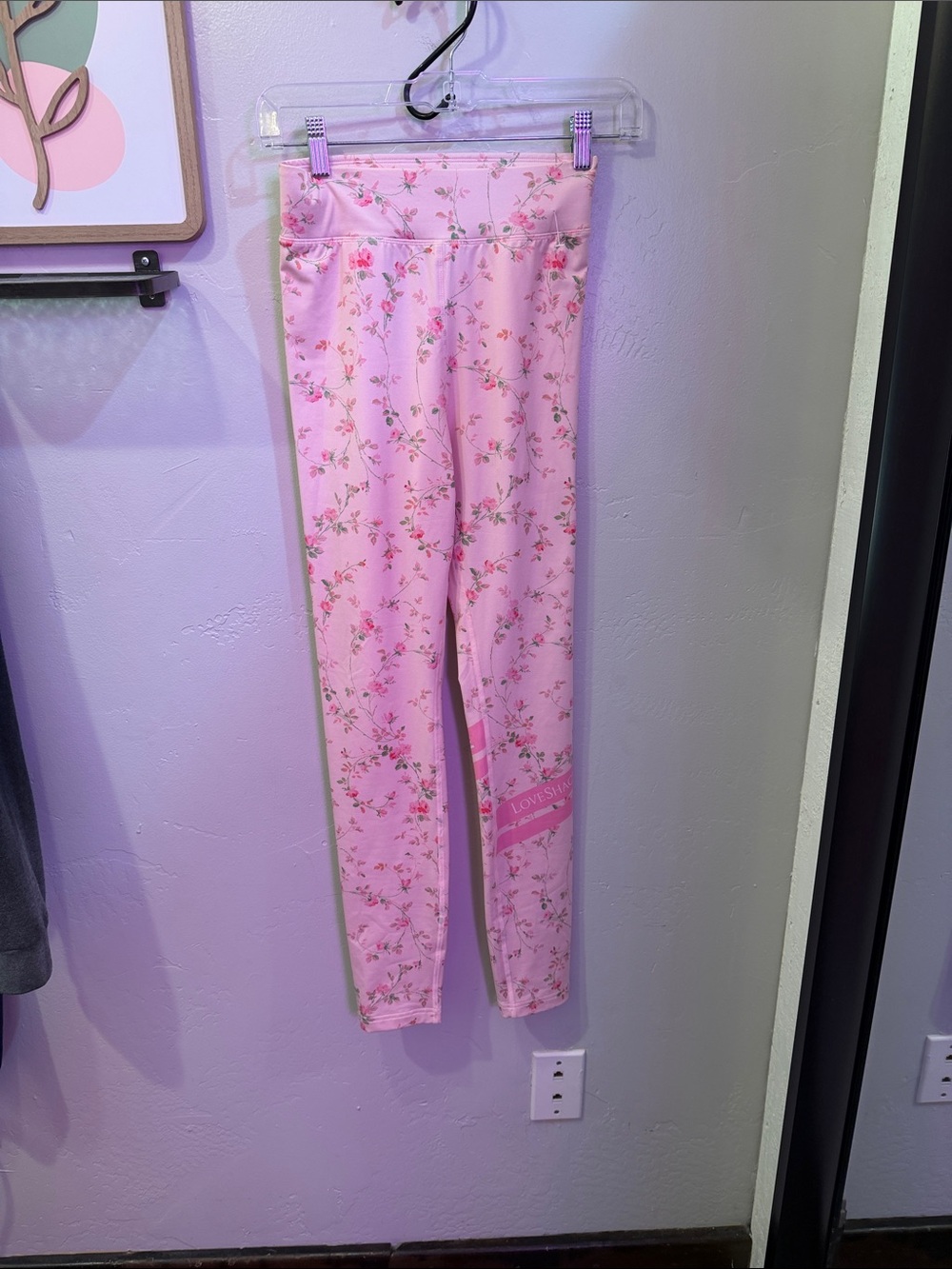 LoveShackFancy Pink Floral Leggings